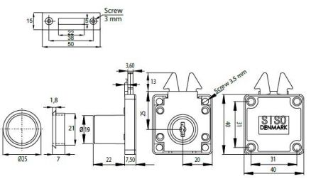 SISO roletov� z�mek 855 CR SU