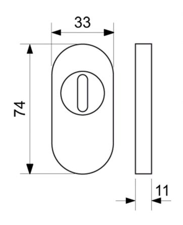 Rozeta nerezov� n�suvn� pro profil. dve�e SR 4100