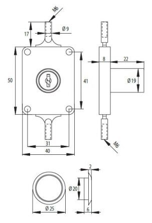 SISO rozvorov� z�mek 7080/19 Cr bez t�hel!!!!!