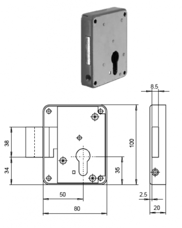 Zadl.z�mek Titan 820 L