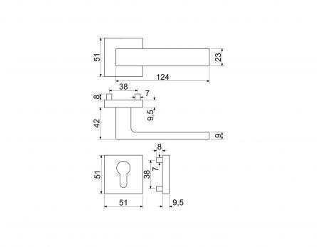 Kov�n� TORINO PZ kl/kl Chrom mat
