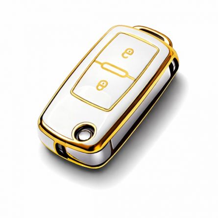 TPU Pouzdro �koda/VW Old Style flip 2tl. b�l�