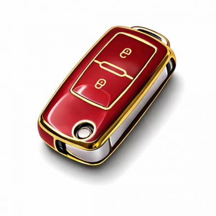 TPU Pouzdro �koda/VW Old Style flip 2tl. �erven�