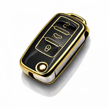 TPU Pouzdro �koda/VW Old Style flip 3tl. �ern�