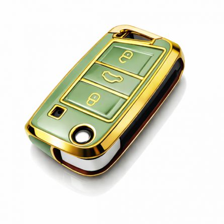 TPU Pouzdro �koda/VW MQB Style flip 3tl. zelen�