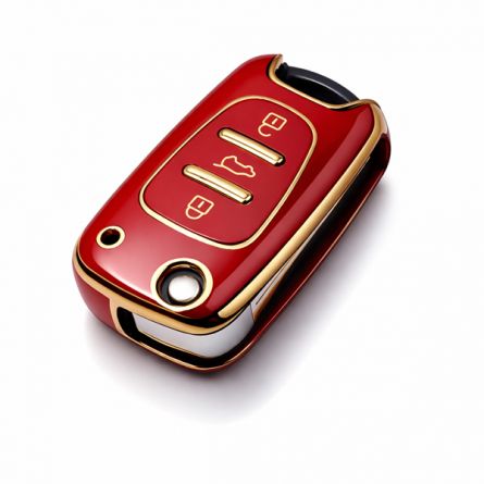 TPU Pouzdro Hyundai/Kia Style 1 flip 3tl. �erven�