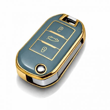 TPU Pouzdro Citroen/Peug.Style 3 flip 3tl. modr�