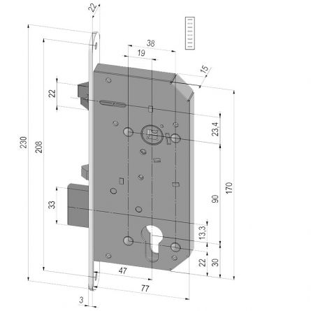 Zadl.z�mek ERBI sam.el.90/50 L-P se sign