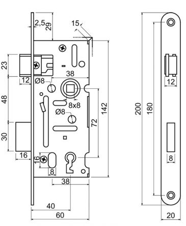 Zadl.z�mek Z.301-BB.72/40/20 P-L