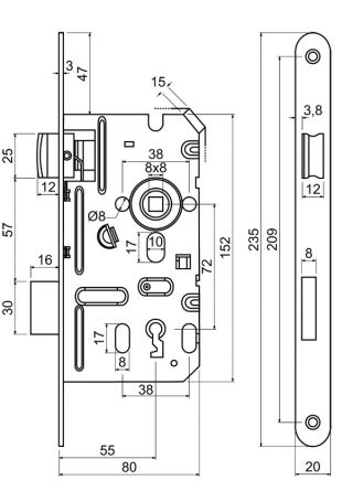 Zadl.z�mek Z.301-BB.72/55/20 L
