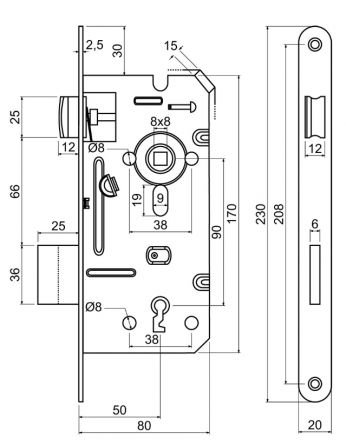 Zadl.z�mek Z.301-BB.90/50/20 P-L