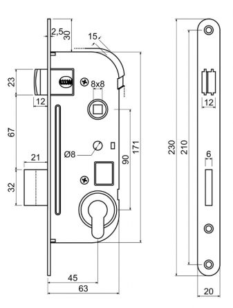 Zadl.z�mek Z.301-PZ.90/45/20 P-L