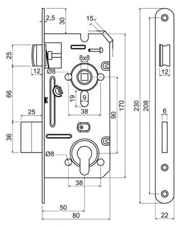 Zadl.z�mek Z.301-PZ.90/50/22 P-L