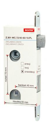 Zadl.z�mek Z.301-WC.72/40/18 P-L