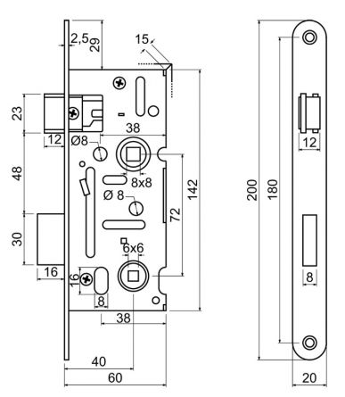 Zadl.z�mek Z.301-WC.72/40/20 P-L