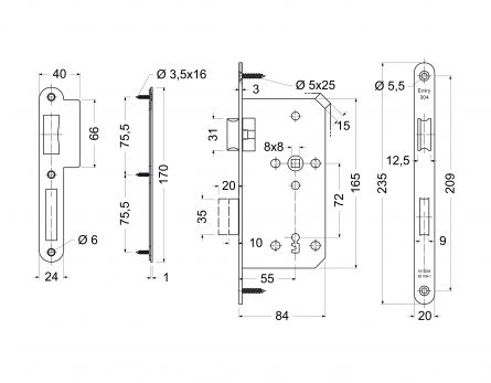 Zadl.z�mek EN.304.BB.72/55/20 P-L �ERN�