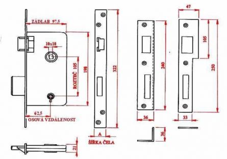 Zadl.z�mek vratov� DOZ/105 LEV�