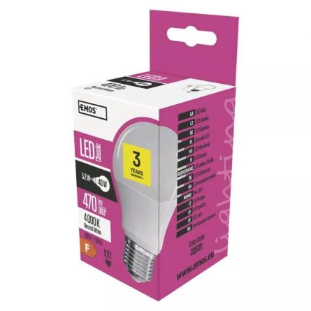 E- ��rovka LED CLS A60 5,2W(40W) 470lm E27 NW