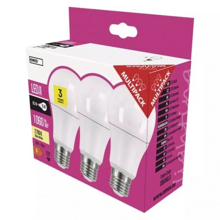 E- ��rovka LED CLS A60 10,7W(75W) 1060lm E27 WW 3