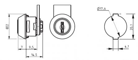 Z�mek schr�nkov� RONIS 4900 s vyhnutou z