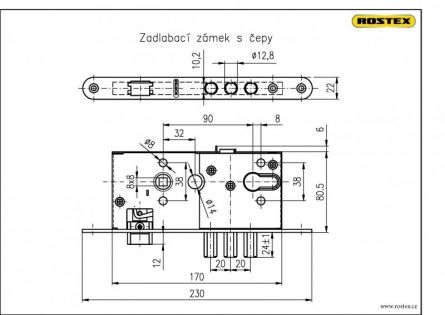Zadl.z�mek bezp.dve�� PP P Rostex s �epy