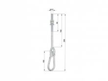 V�ce informac� o v�robku H�k houpa�kov� kar.+�roub-12x170/310mm BZn