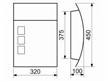 Po�t.schr�nka DUSTIN nerez + sklo