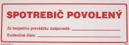 V�ce informac� o v�robku VT SPOT�EBI� POVOLEN 297x105mm plast