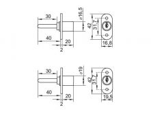 SISO n�byt. cent. z�mek samostatn� 1018 pr.16,5mm