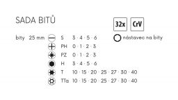 Sada bit� FESTA CrV 32ks