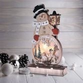 SO- dekorace v�no�n� d�ev�n� LED sn�hul�k