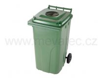 Popelnice plast 240l s kole�. vhoz sklo