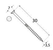 DO vrut tes.zap.hlava 3.5x30 �200