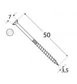 DO vrut tes.zap.hlava 3.5x50 �200