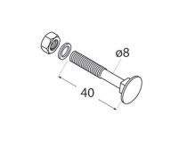 DO vratov� �roub 8x40 �ern� hlava 4ks
