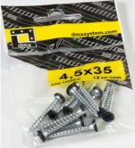 DO vrut do d�eva �ern� hlava 4,5x35 12ks