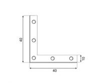 DO rohovn�k NA 40 40x40x10x1,5 bal.4ks