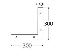 DO rohovn�k 300x300x40x4.0 NA4