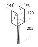 DO patka sloupku 140 "U" PS140U