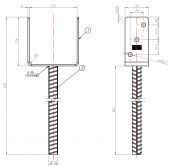DO patka sloupku PS120U/500 121X624X124X4,0 ZNO