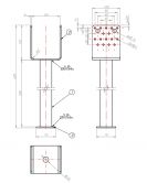 DO patka sloupku PSS100 R500 101X629X100X4,0 ZNO