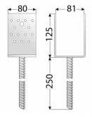 DO patka sloupku 80 "U" PSS 80 �IROK�