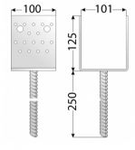 DO patka sloupku 100 "U" PSS 100 �IROK�