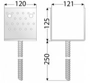 DO patka sloupku 120 "U" PSS 120 �irok�