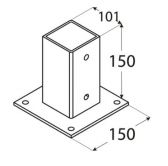 V�ce informac� o v�robku DO patka sloupku100 �tverc.z�kladna