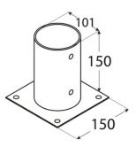 DO patka sloupku kruh 100 PSPO100