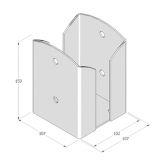 DO patka sloupku PSPW 100 102x150x2.5