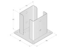 DO patka sloupku PSPD 120 122x150x2,5