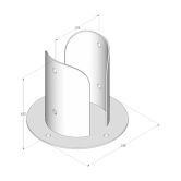 DO patka sloupku PSPOD 120 122x180x2.5