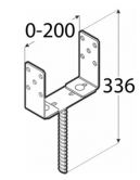 DO patka sloupku staviteln� 60-200x136x4 PSRU